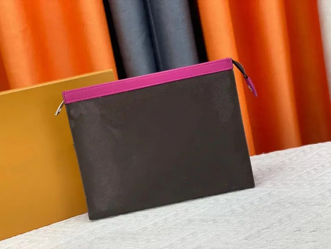 High quality Double zipper travelling toilet bag designer women wash large capacity cosmetic bags toiletry Pouch makeup bags Toiletry clutch bag 26 cm --AA