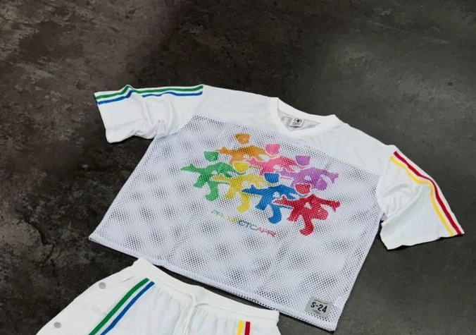 Harajuku Mesh Breathable Graphic T Shirts for Men Women Versatile Casual Oversized Shirt Fashion Street Short Sleeved Tops 240827