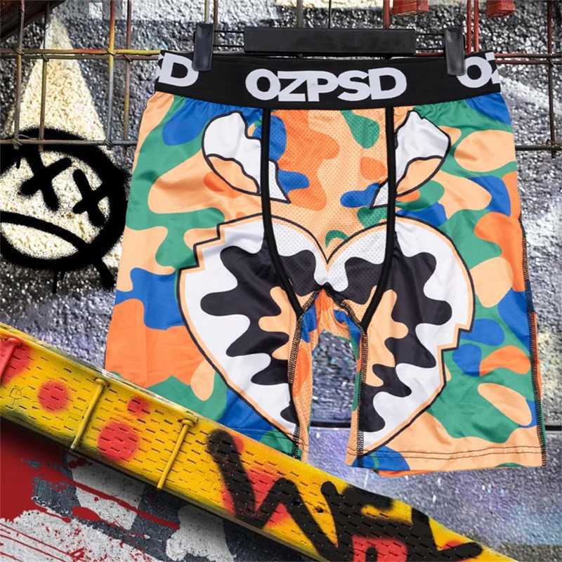 Men's Shorts OZPSD Sexy Men Underwear Boxers Cueca Male Panty Lingerie Men Underpants Boxershorts Plus Size Breathable Print Man Boxer Briefs Y25