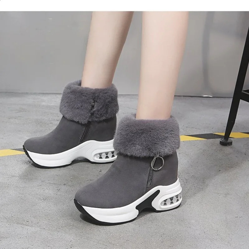 Winter womens warm sports shoes platform snow boots 2024 ankle boots womens leather boots womens lace up boots 240827