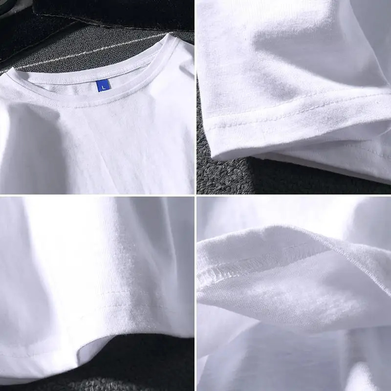 Harajuku Inspired n Casual Golf Wear Black and White Loose Fit Long Sleeve Tshirt for Men Solid Tops 240823