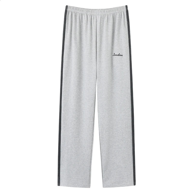 Mens pajamas summer cotton pants Japanese style simple elastic waist casual large size 5XL solid color mens pajamas 240828