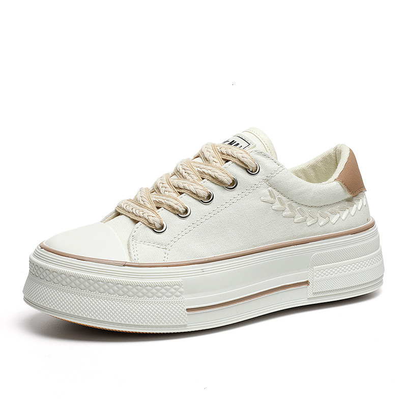 Ddmysports XK Canvas Women S New Versatile Breathable Casual Board Thick Sole Summer Small White Shoes OUTDOOR