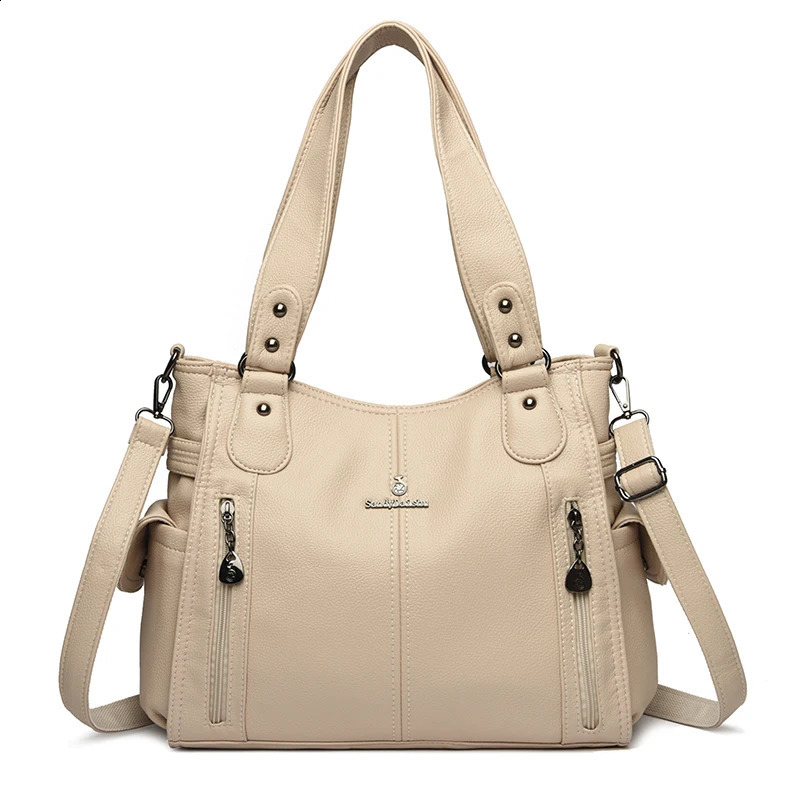 High quality soft leather shoulder cross body bag suitable for womens large capacity y handbag er handbag Sac A Main 240828 - view 3