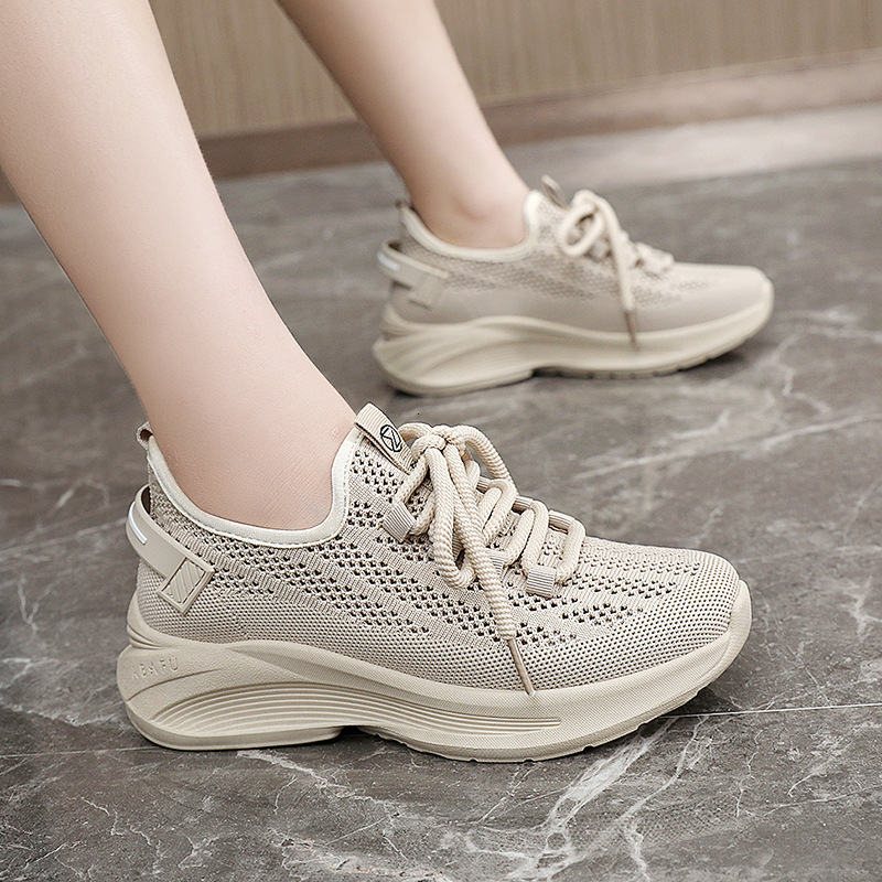 Ddmysports VRD New Women In Summer Fly Woven Sports Leisure S Shoes With Height Increasing And Breathable Mesh Fabric For Running OUTDOOR