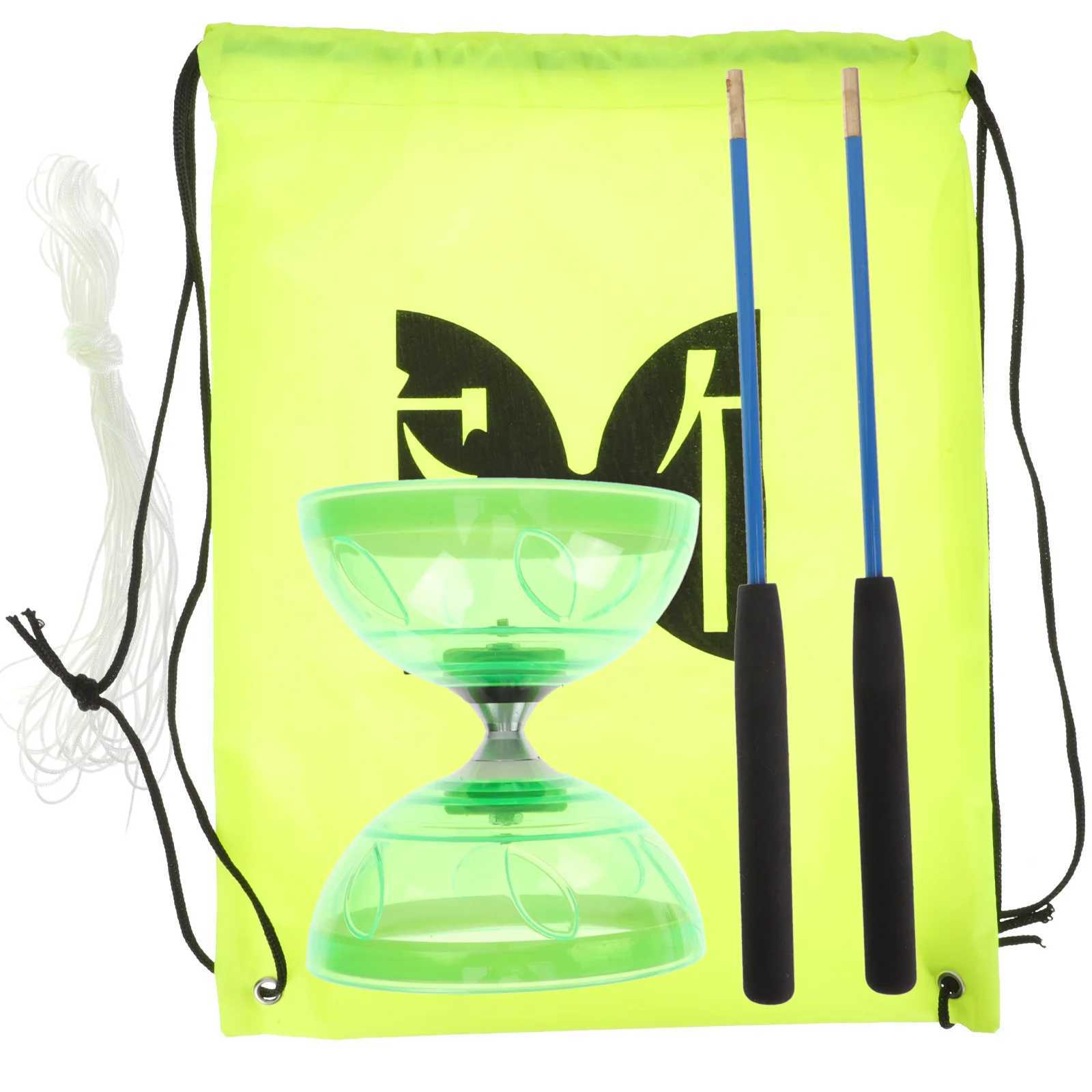 Juggling Diabolo Acrobatics Show Prop Set Childrens Toys Double ended yo Soft Rubber Plastic Classic Fitness Children W240827