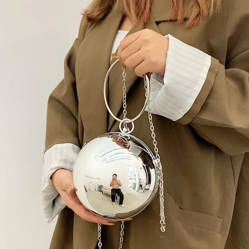 Acrylic Chain Shoulder Bag Women Handbag Fashion Ball Shape Crossbody Bag Evening Bag R250317