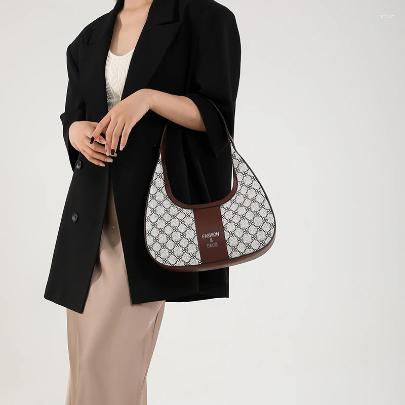 Totes Small Splicing PU Leather Vintage LettersWomen Sier Handbags And Purses 2024 Female Crossbody Bags Trend Shoulder