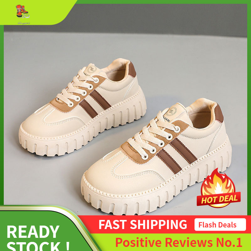 Ddmysports XQ New Women S Summer And Autumn Korean Version Thick Increase Dad Shoes High Sole Breathable Simple Wear Resistant Casual Single Shoe OUTD