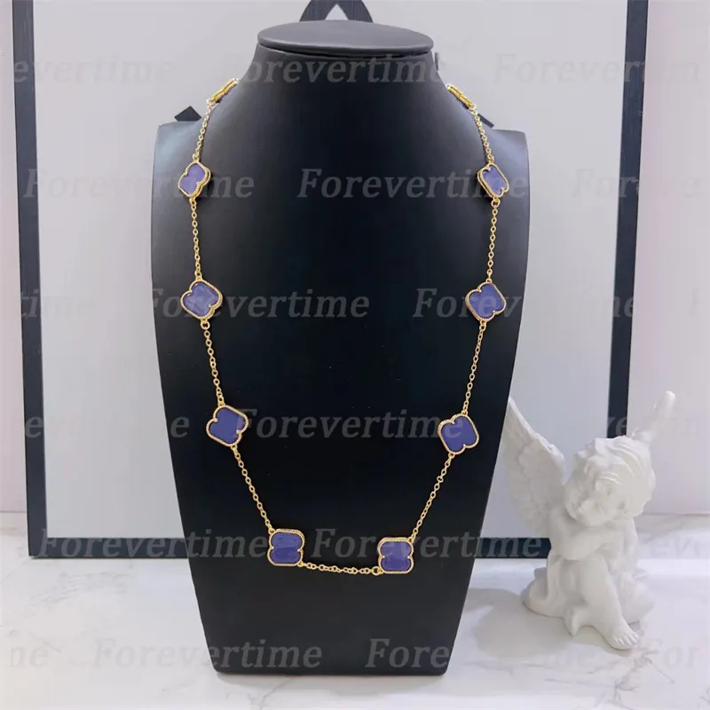 luxury Designer Necklace for women Pendant jewelry Clover 5 flower 10 flower Necklace 18K gold plated Classic Red Green Pendant Necklace Jewelry jewelry gift