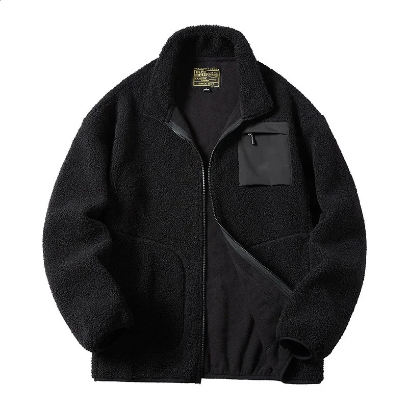Unisex Lamb Wool Teddy Coat Men Women Cashmere Fleece Jacket Teen Spring Autumn Couple Warm Clothing Boys Girls Varsity Techwear 24