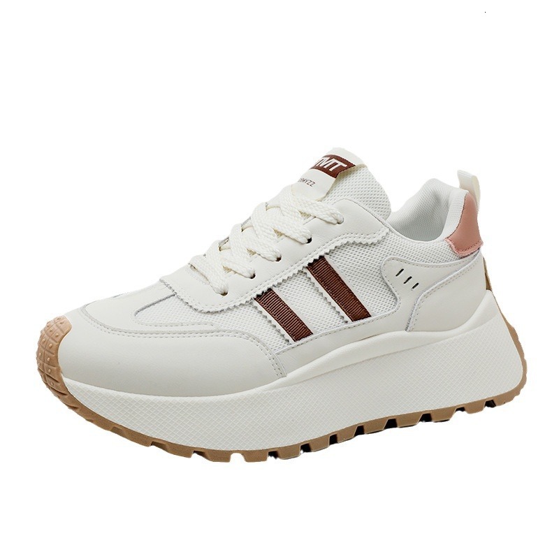 Ddmysports BN New Dad Women S Summer Thick Sole Elevated Breathable Panel Leather Top Sports Shoes Mesh OUTDOOR