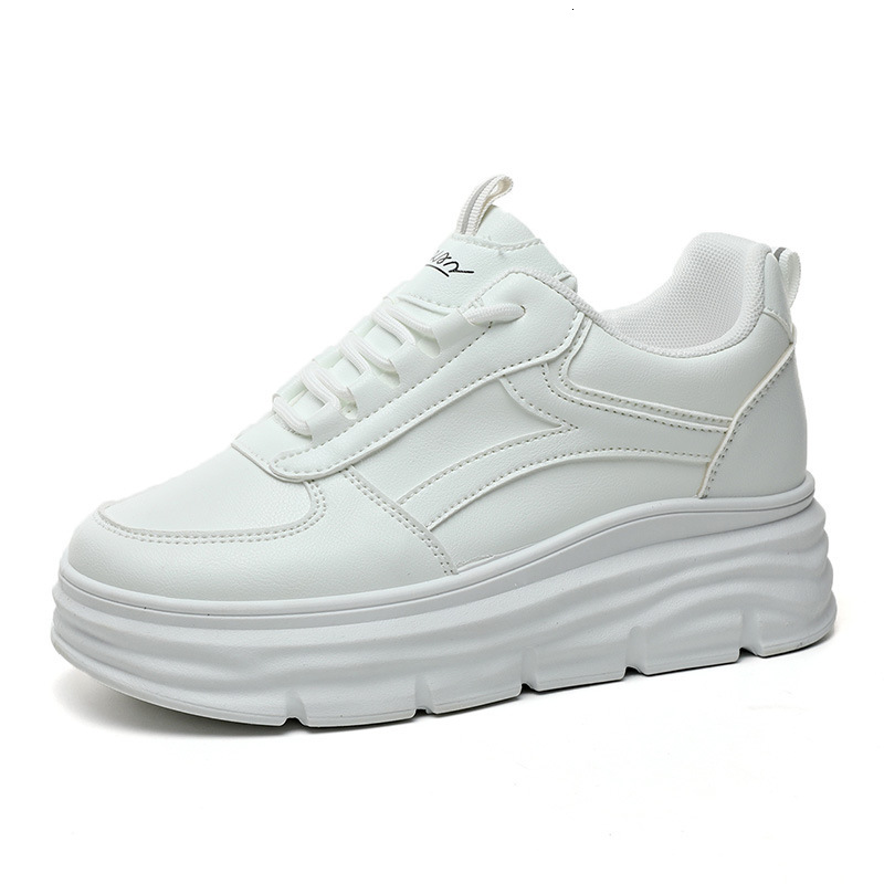 Ddmysports W New Leather Summer Little White Thick Sole With Igh Inner Eight Fashion Casual Versatile Women S Shoes OUTDOOR