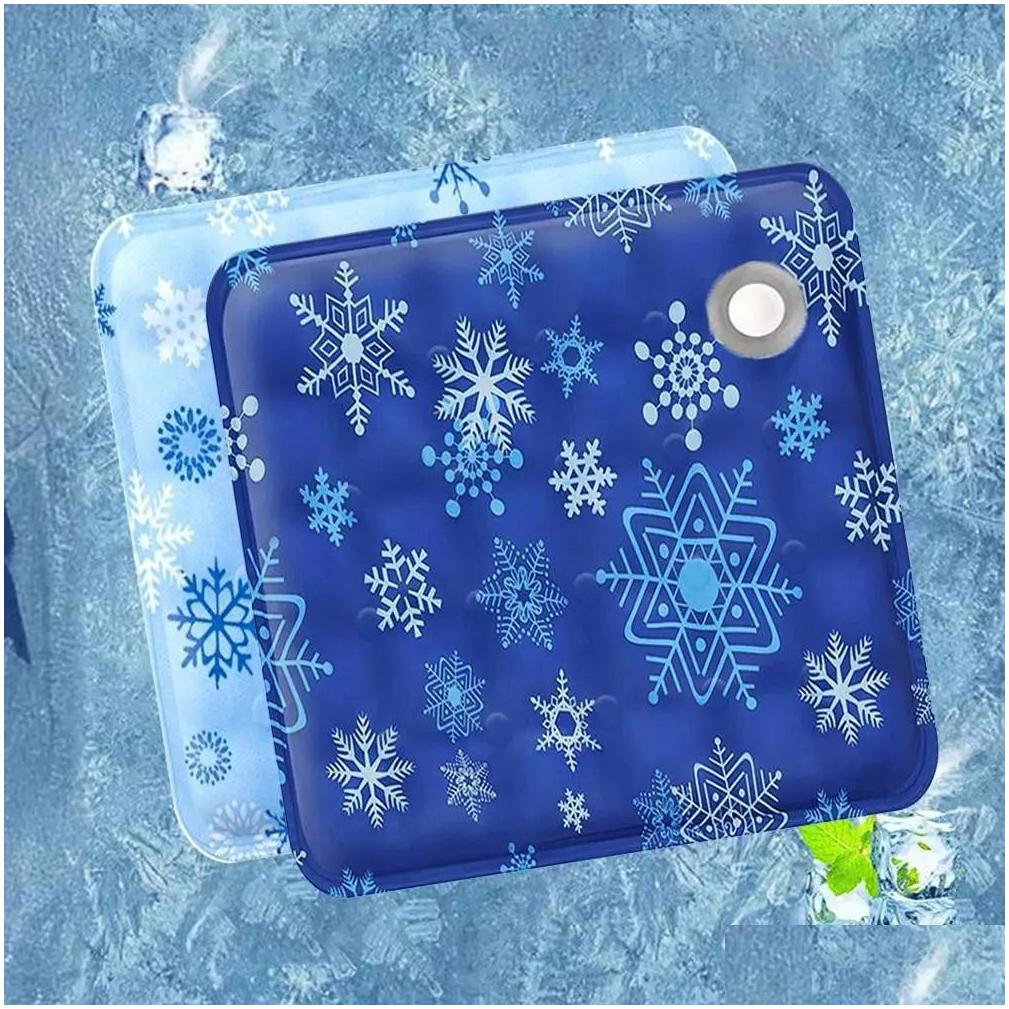 Dog Houses Kennels Accessories Summer Coog Cold Mat Kitten Pet Ice Silk Breathable Small Large Supplies S/M/L Pad Drop Delivery Hom Otbp7