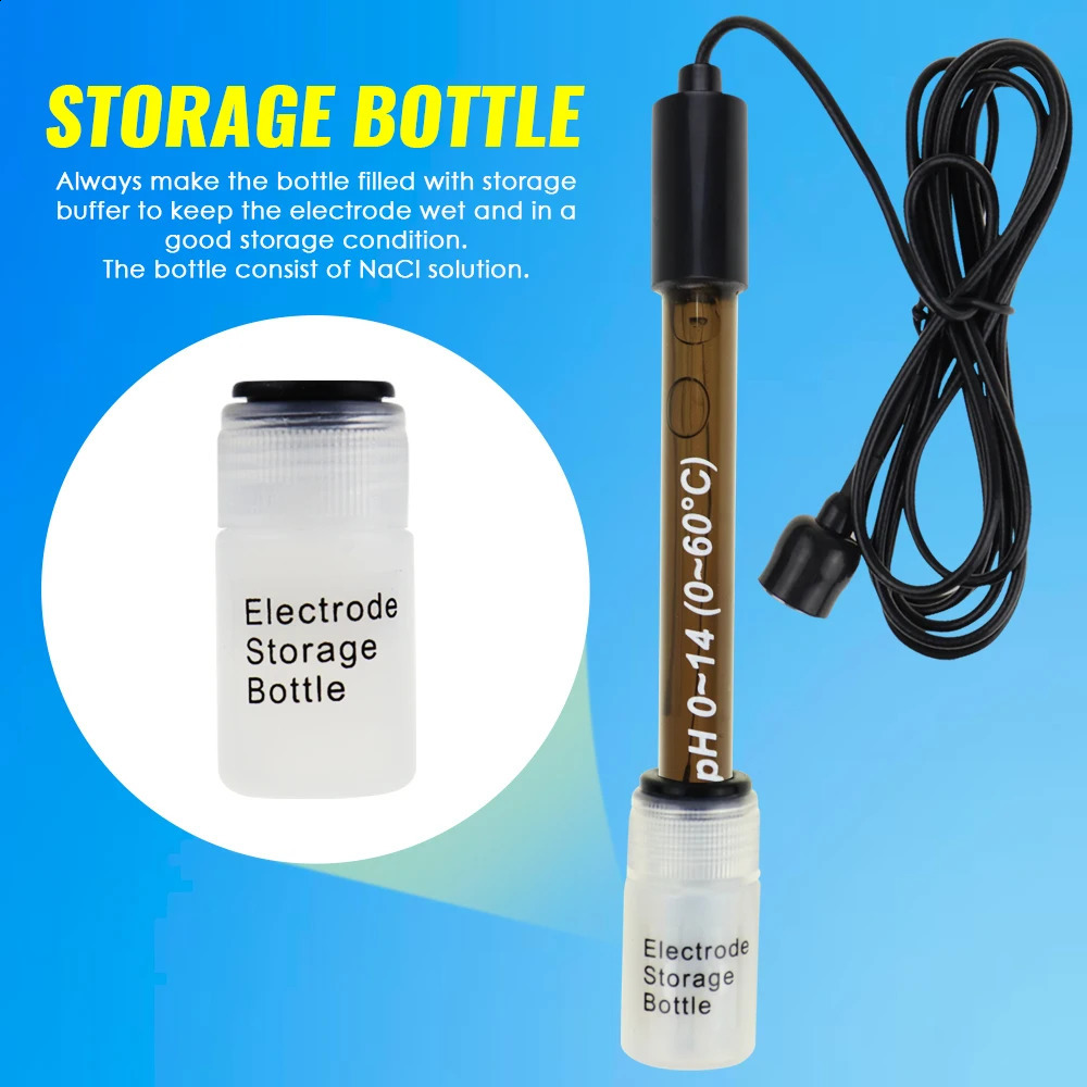 PH Electrode Sensor Probe Factory Industry Experiment Laboratory Pool Water Analyzer PH Meter Tester PH Probe BNC Connector 240827