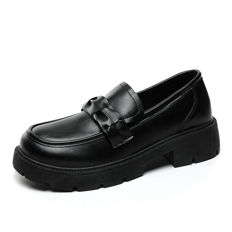 Ddmysports K New Small Leather Lefu Solid Color Summer Fashion Casual Women S Elevated Thick Sole Student Shoes OUTDOOR