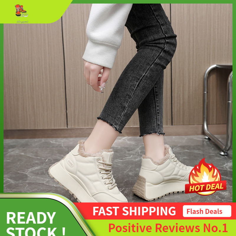 Ddmysports GM New Winter Thick Soled Cotton Shoes With Plush Insulation And Elevated Board Student Sports Street Photography Trend OUTDOOR