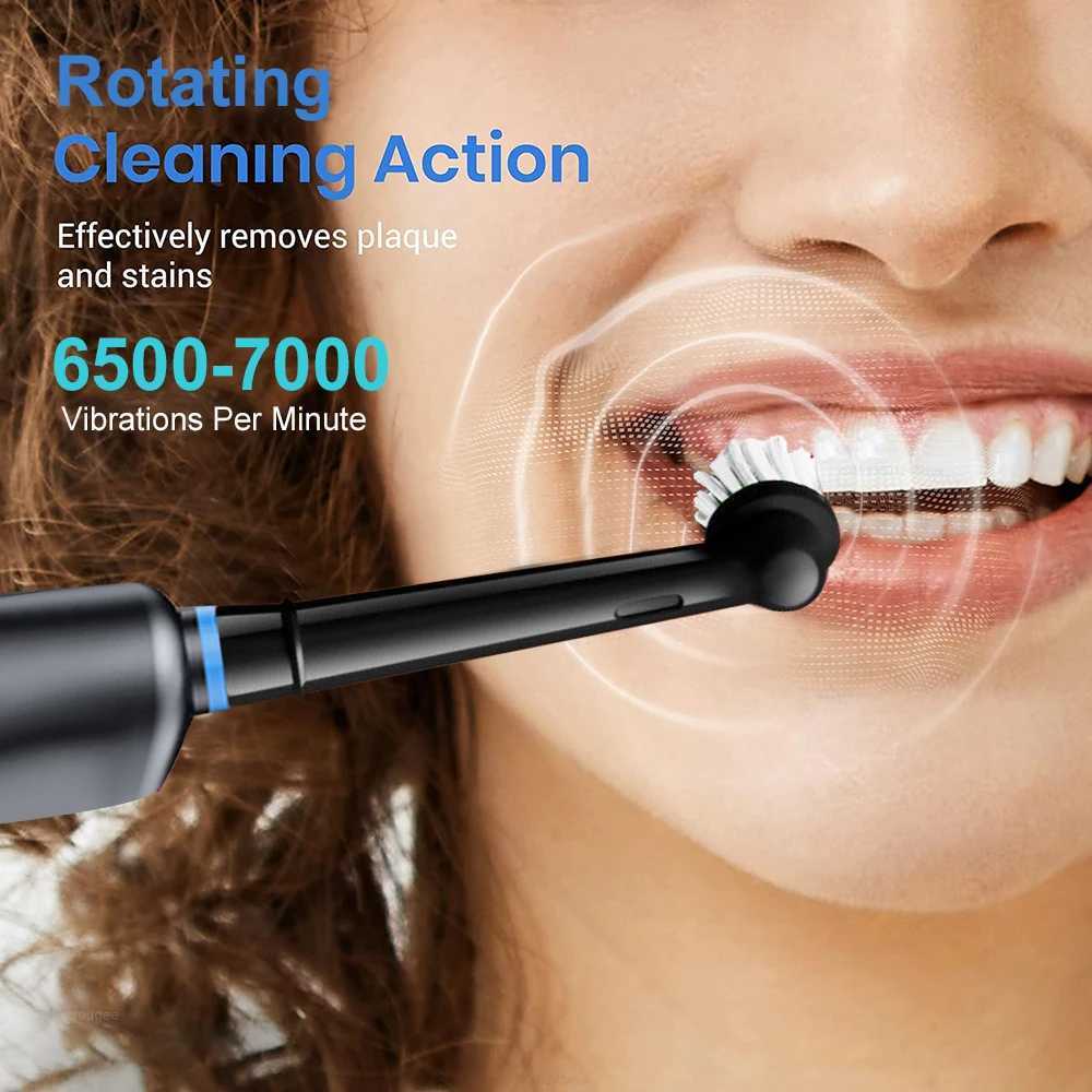 Rotary Electric Toothbrush for Adults Rechargeable Electric Toothbrush Teeth Whitening Rotating Electric Toothbrush with 8 Heads Y240827