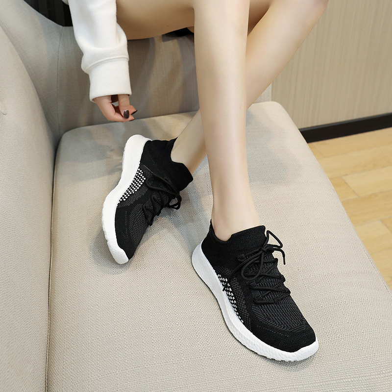 Ddmysports BR New Mesh Spring Summer Couple Men S And Women Flying Weaving Sports Versatile Student Breathable Elevated Shoes OUTDOOR