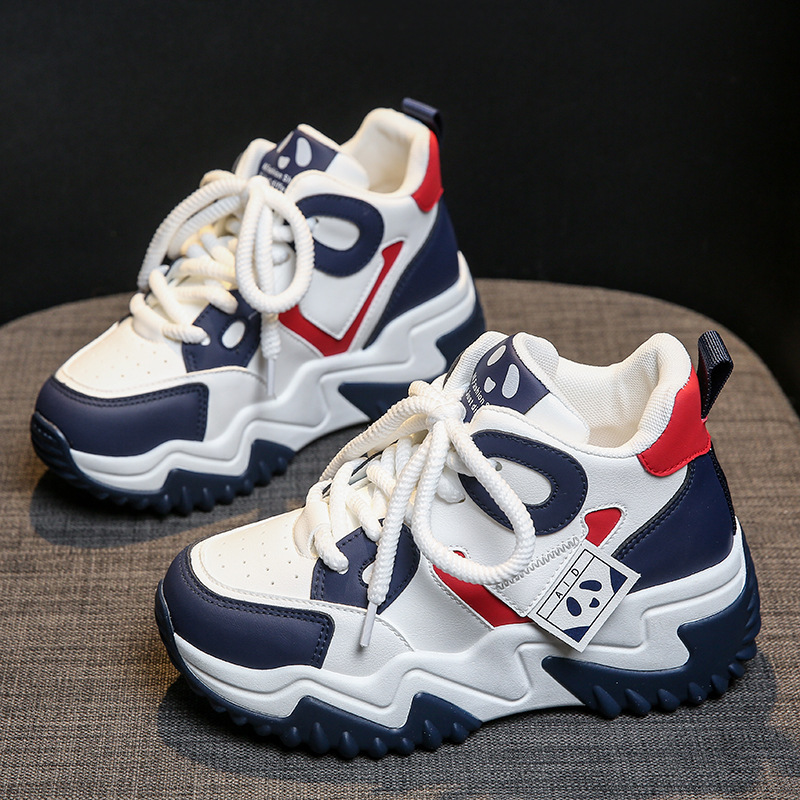 Ddmysports JC New Color Block Dad Autumn And Winter Velvet Eightening Women S Shoes Sports Warmth Trend Students OUTDOOR