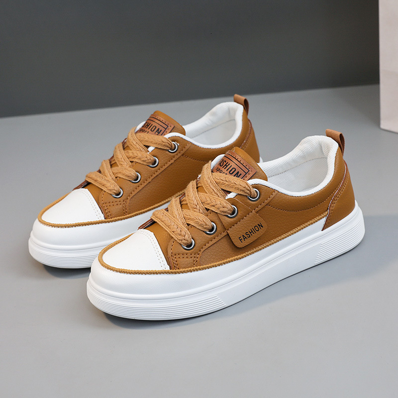 Ddmysports YQ New Casual Women S Small White Summer Solid Color Increase Thin Sole Board Shoes Leather Surface Wear Resistant Versatile OUTDOOR