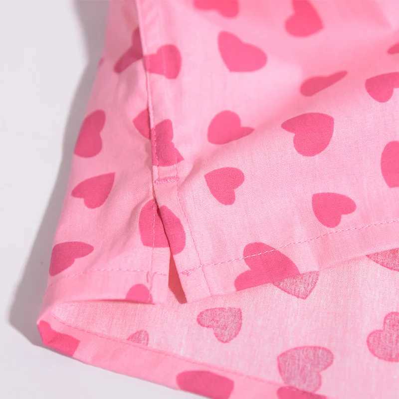Pure Cotton Pink Heart Boxer Shorts Panties For Men And Women Pattern Comfortable Breathable Shorts For Home Leisure Y240828