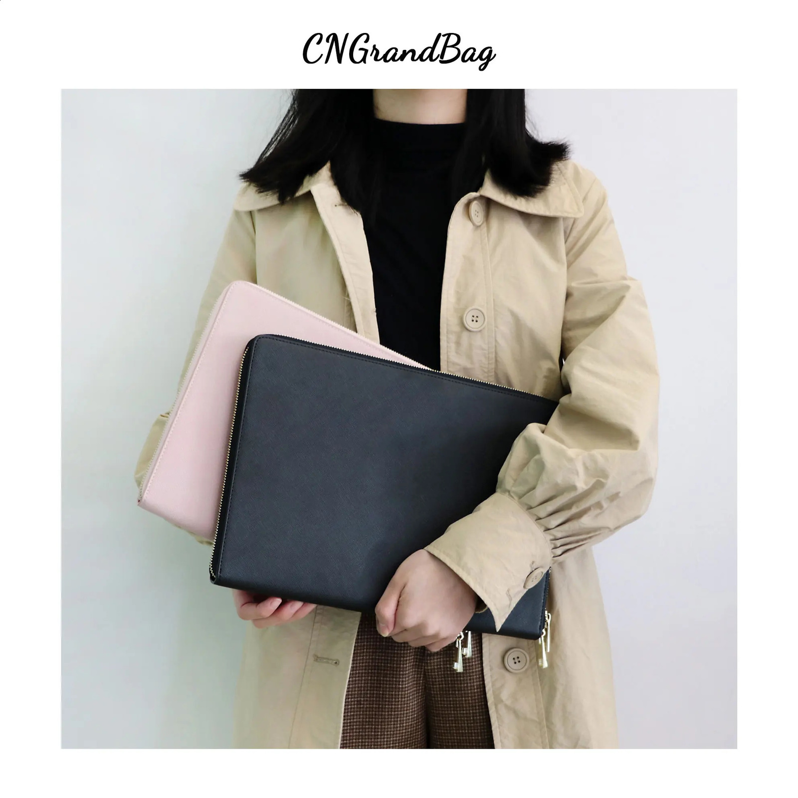 Customized Saffiano PU Leather Laptop Sleeve Bag for 13 Travel Computer Pouch Unisex Protective Cover Mac 240827