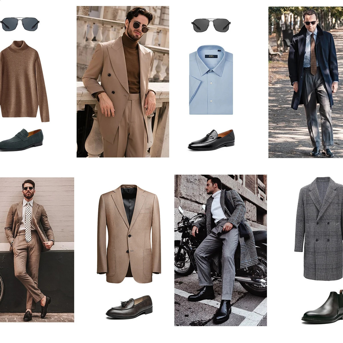 Naples mens pants business slim fit equipped with Paris adjustable waistband buckle long sleeves and round waist 240828