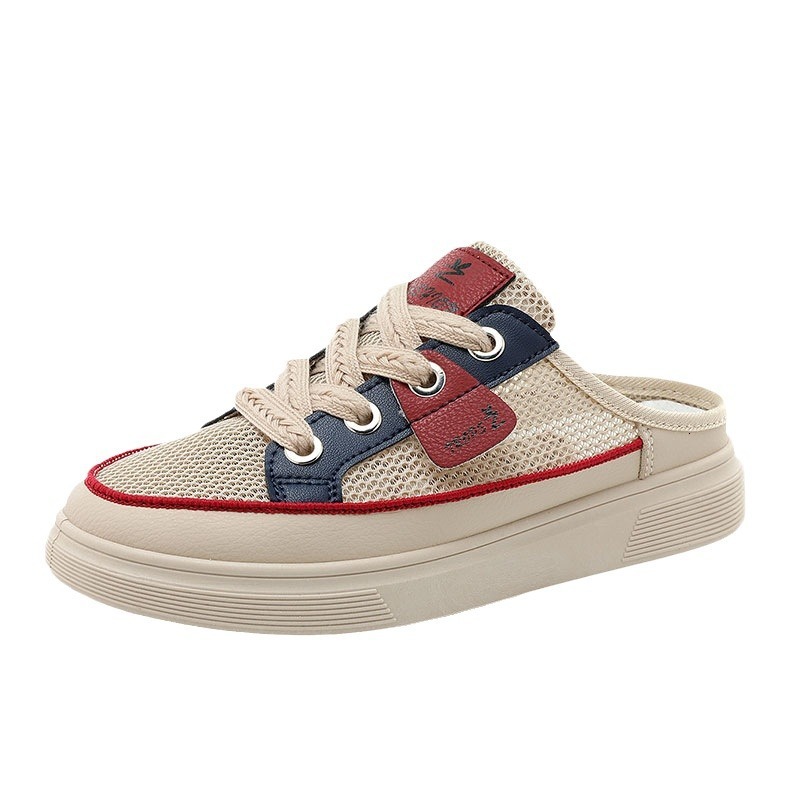 Ddmysports YQ Color Blocked Trendy Women In Spring Summer Versatile And Fashionable For Students Flat Bottomed Casual Mesh Shoes Sports OUTDOOR