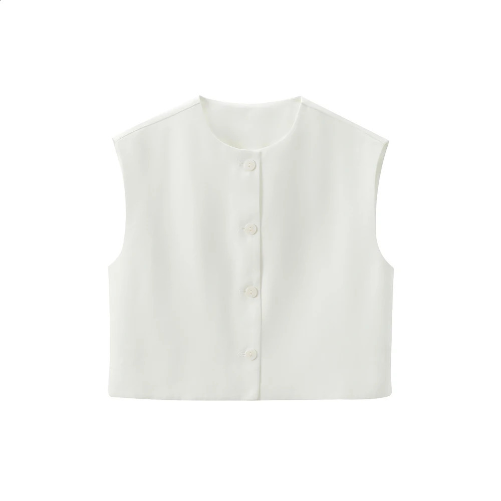 Aoaiys womens red vest summer sleeveless cut top single chest fashion vest O-neck casual womens fashion vest 240828