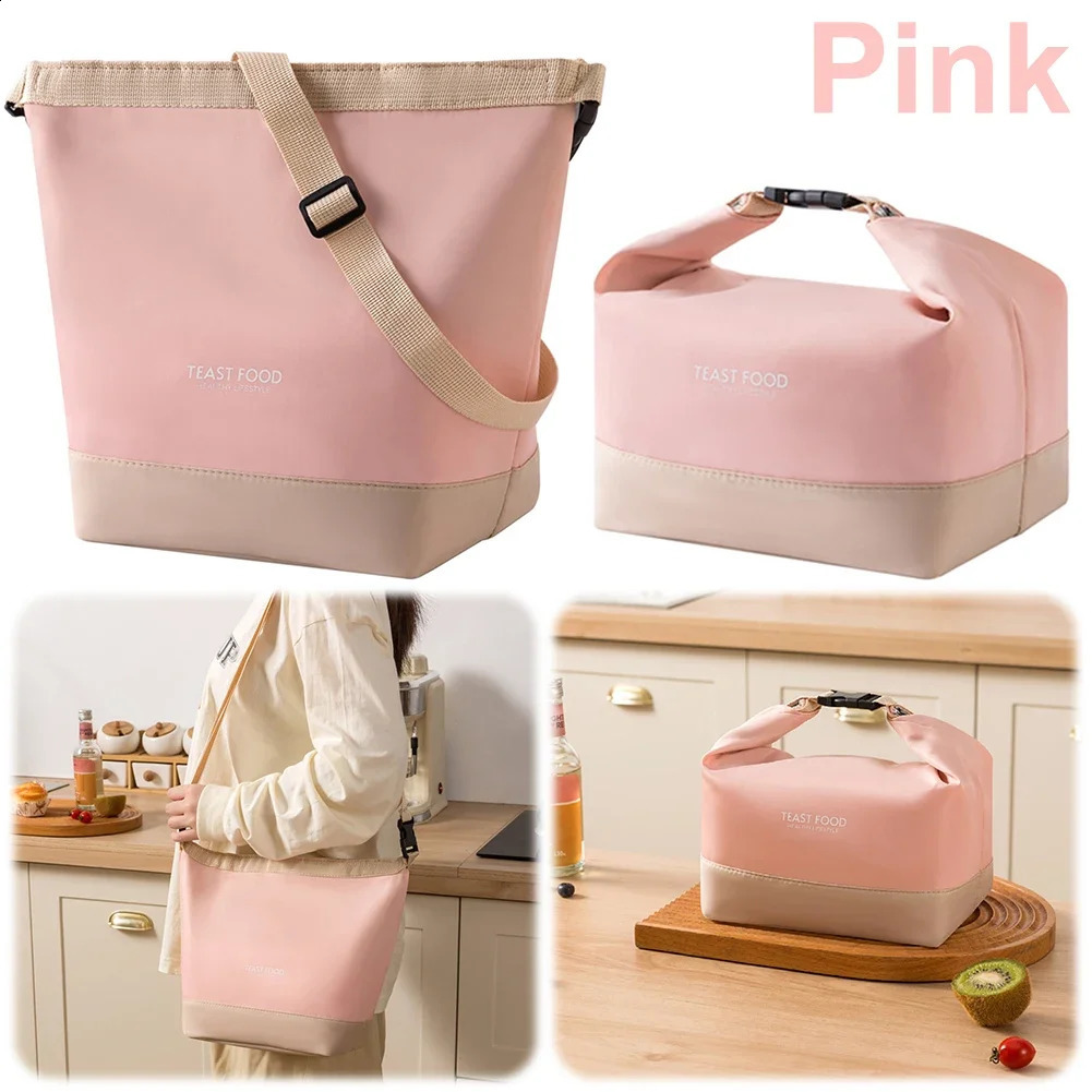 DHXJ 2025 Insulated with Aluminum Foil Portable Bento Bag Waterproof Lunch Tote Bags Large Capacity for Outdoor Travel Work 240828