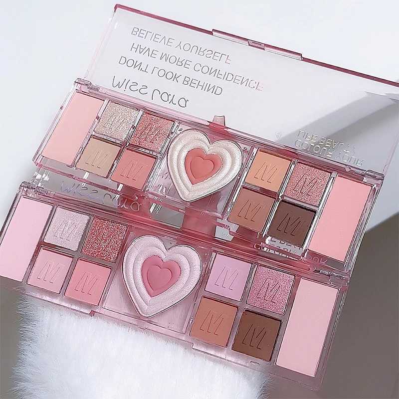 12 colors Eyeshadow Palette Pink Korean Sweet Eye Makeup Highlighter Aegyosal Multifunction Eye Shadows Sugarock Pallet CosmeticXJ240827