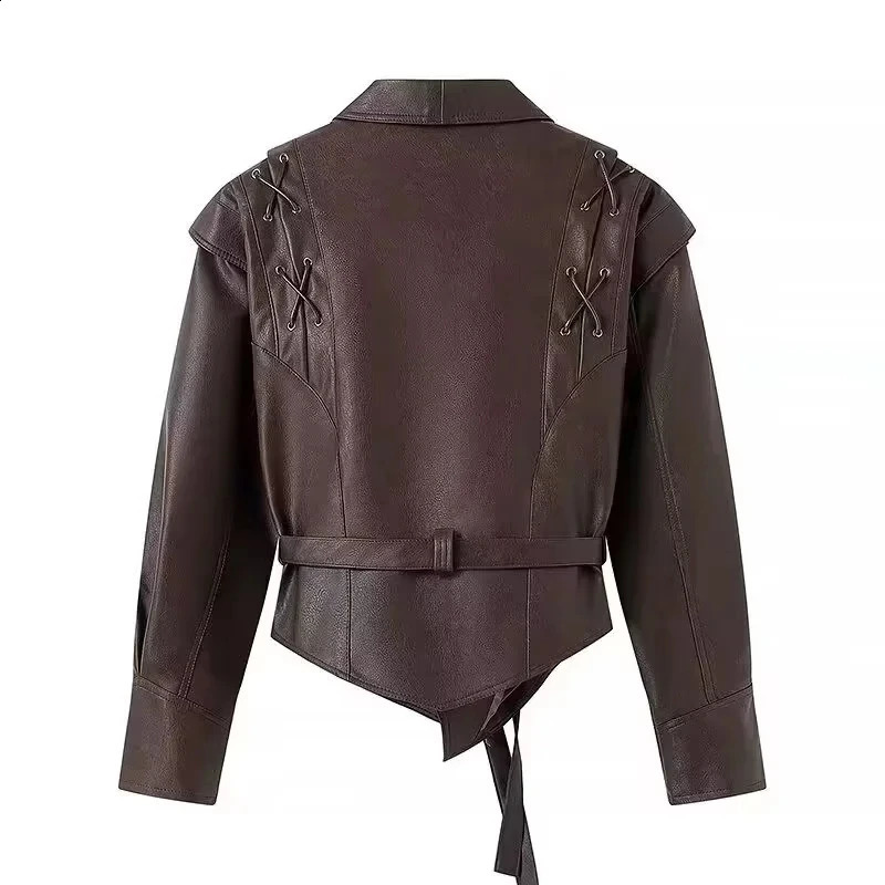Chaqueta De Cuero Para Mujer Womens Jacket with Fur Long Sleeve Street Clothing Fashion Solid Jacket Womens Jacket 240827