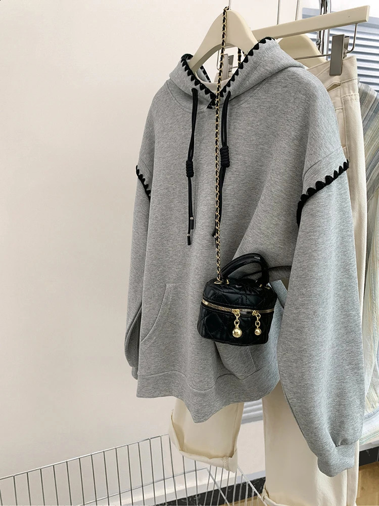 Streetwear Hoodies Fashion Women Autumn Winter Long Sleeve Sweatshirt Harajuku Casual Versatile Hooded Oversized Tops 240827