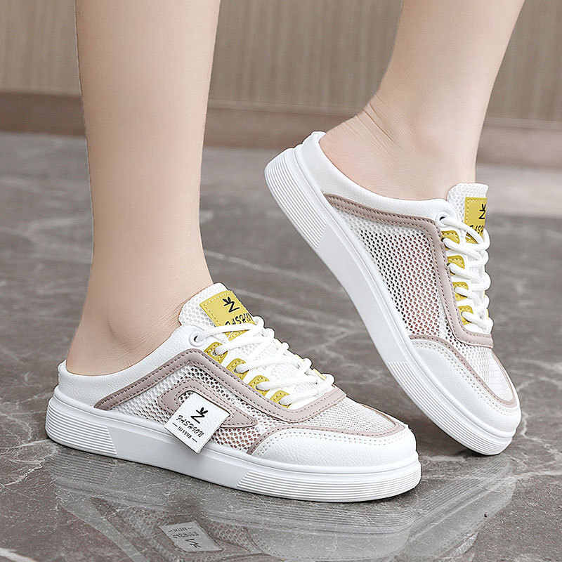 Ddmysports YQ New Alf Drag Summer Trendy Mesh Color Blocked Breathable Thick Bottom Casual Eight Increasing Board Shoes Slippers OUTDOOR
