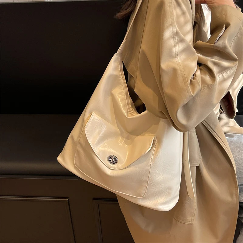 Simplicity Pu Zipper Ladies Tote Bags Crossbody Bags for Women Sewing Thread Bolsas Para Mujeres 240828