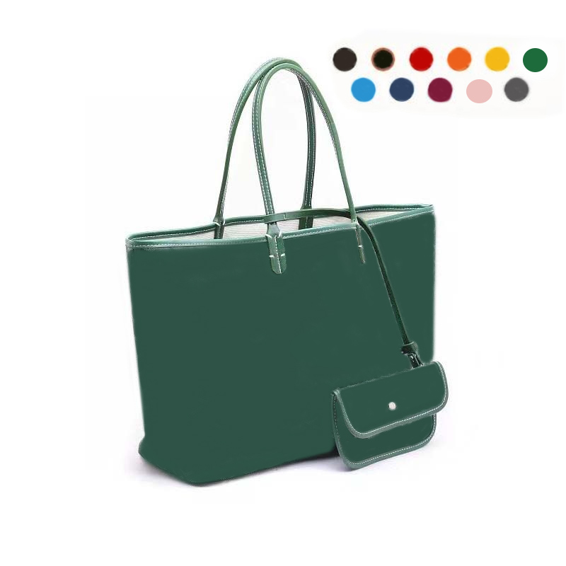 Shopping tote bag designer bag luxury bags leather handbag large capacity plaid double letter women shoulder bags classic travel beach bag green black causal fc05
