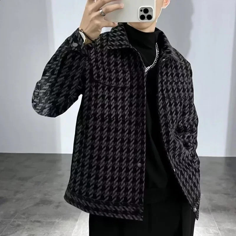 autumn/winter 2024 lapel shirt for smooth silhouette plain weave jacket Versatile Couples jacket loose fit with other materials 240828