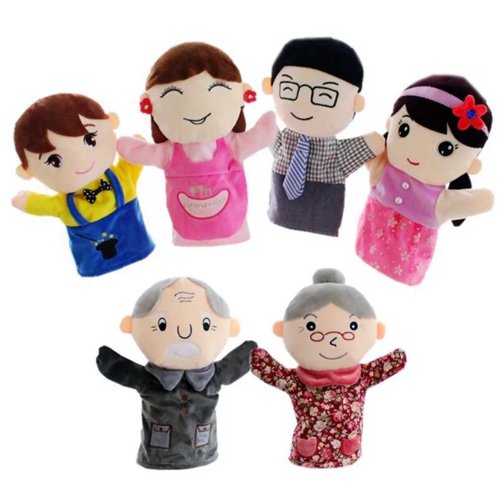 Free shipping Puppets Hand Finger Familys Members Storytelling Puppet Storytime Animal Plush Zodiac Chinese Toddlers Interactive Kid