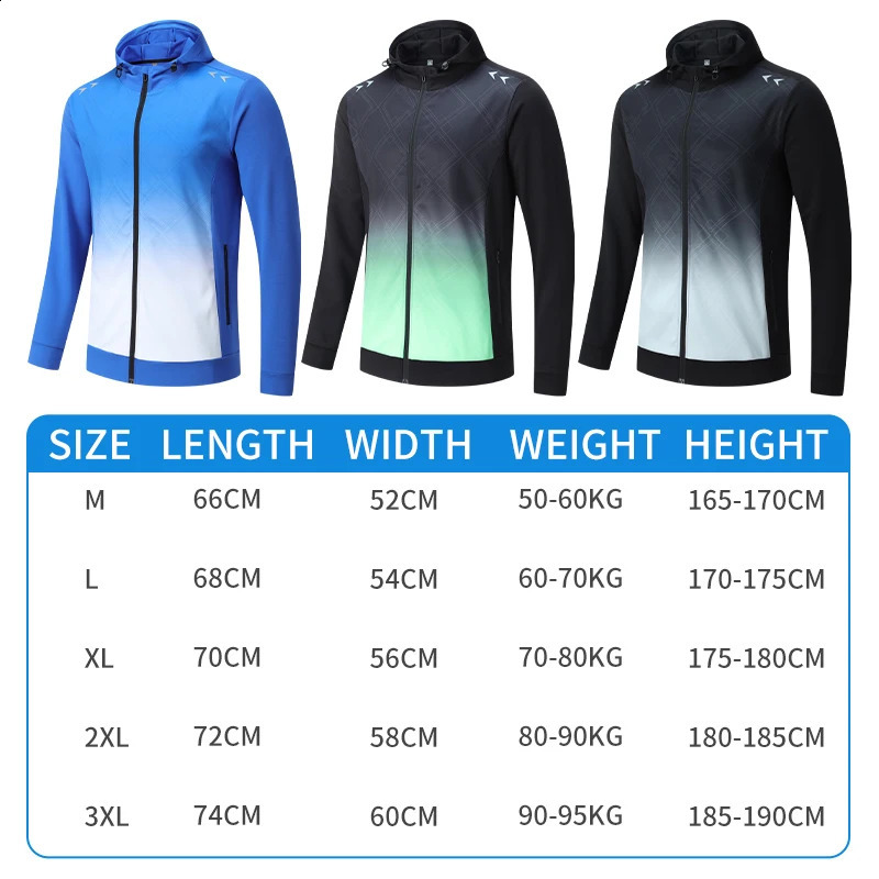 Customized fashionable mens windproof hooded jacket with zipper polyester outdoor running tracking suit B93 240827
