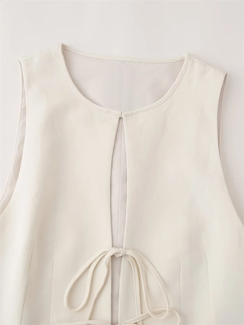 Womens Tank Top Summer Bow Womens Casual Chic Womens Tank Top 240828