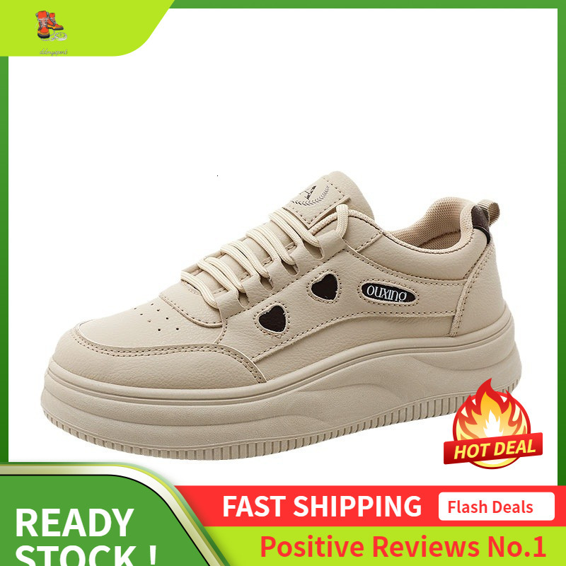 Ddmysports S White Women S New Autumn Thick Sole Height Increasing Sports And Leisure Breathable Versatile Board Shoes OUTDOOR