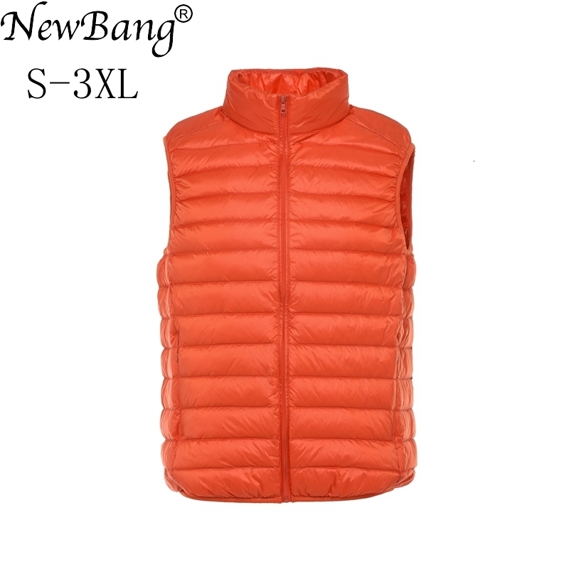 Bang Mens Waistcoat Ultra Light Down Vest Men Lightweight Waterproof Sleeveless White Duck Male Slim Gilet 240827
