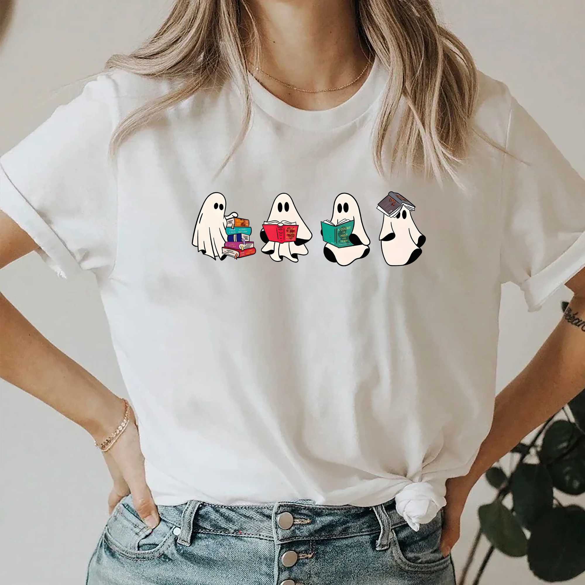 Women's T-Shirt Acotar Ghost Shirt Acotar tshirt Bookish ghost Tshirt Throne of Glass Hallown shirt SJM t SJM ghost Top SJM Hallown shirt Y240828