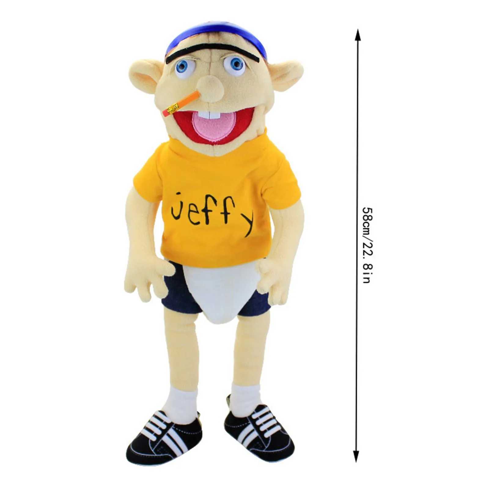 1PCS Soft Plush Toy Hand Puppet For Play House Mischievous Funny Puppets Toy With Working Mouth Kids Gift For BirthdayXJ240827