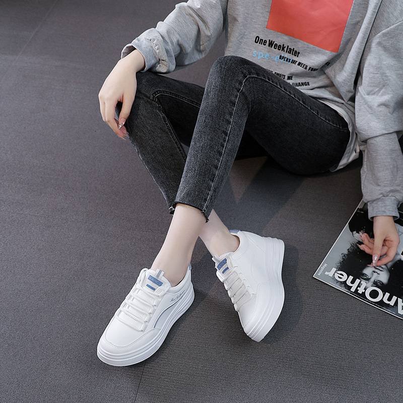 Ddmysports W Inner Raised Thick Soled Women S Small White Autumn Casual Shoes Versatile Korean Version Sports And Travel Shoe Trend OUTDOOR