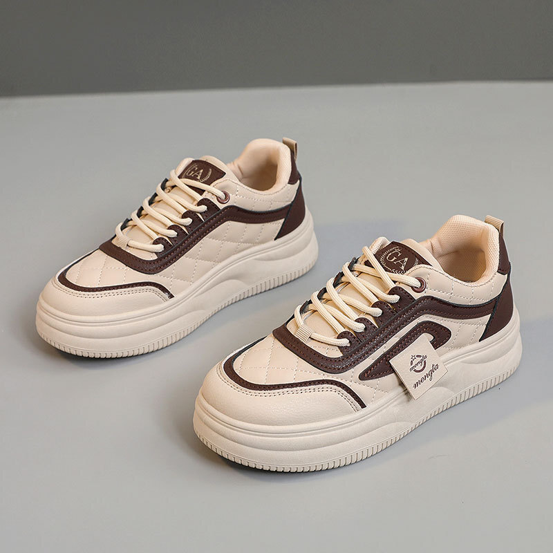 Ddmysports S New Color Blocked Spring And Summer Breathable Women S Board Shoes Thick Bottom Casual Eight Increasing Wear Resistant Sports OUTDOOR