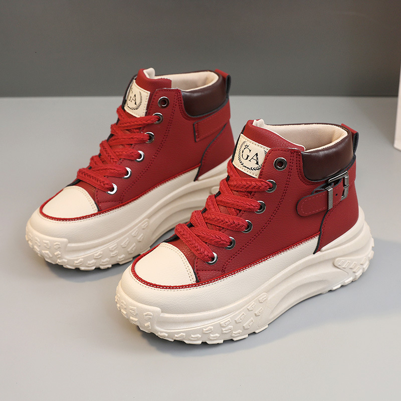 Ddmysports Y New Colored Women S Autumn Mid Top Breathable Elevated Thick Sole Sports And Casual Small Fragrant Shoes OUTDOOR