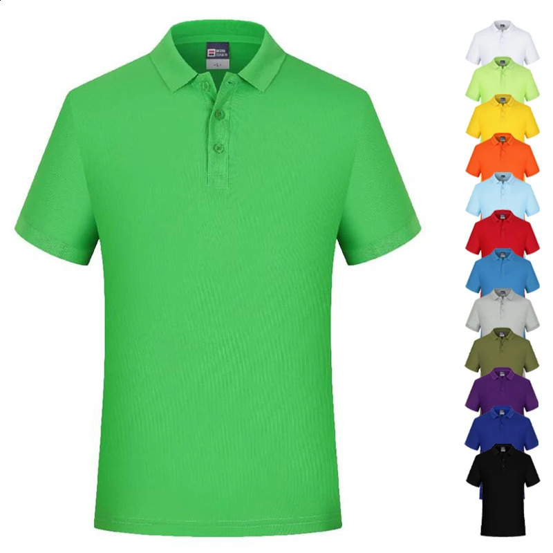 Regular casual polo shirt mens wholesale short sleeved formal collar unisex summer Playera De Hombre 240828