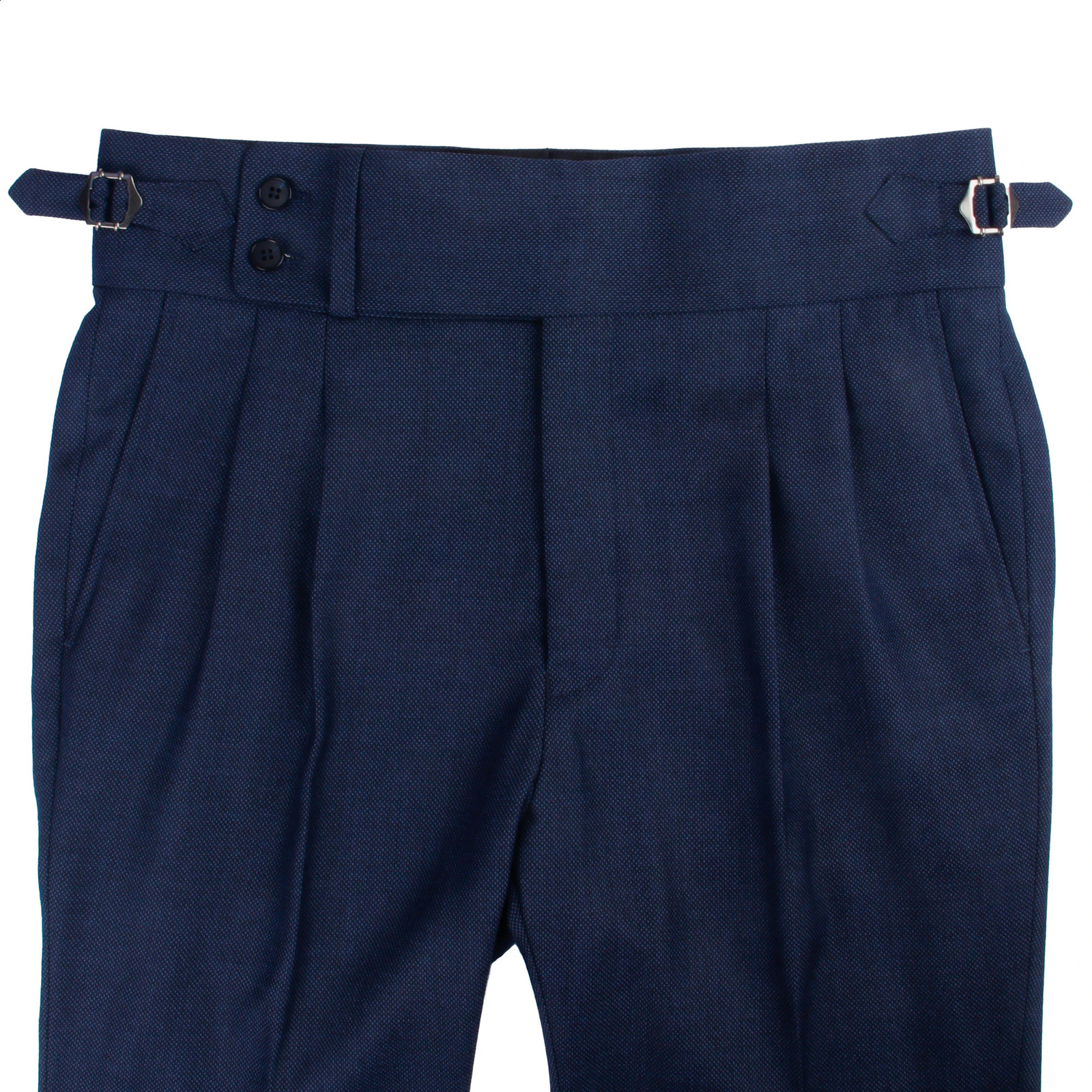 Fashion Italian Style Custom Set Pants Custom Trouser Navy Nail Head High Waist Naples Trouser Extended Label 240828